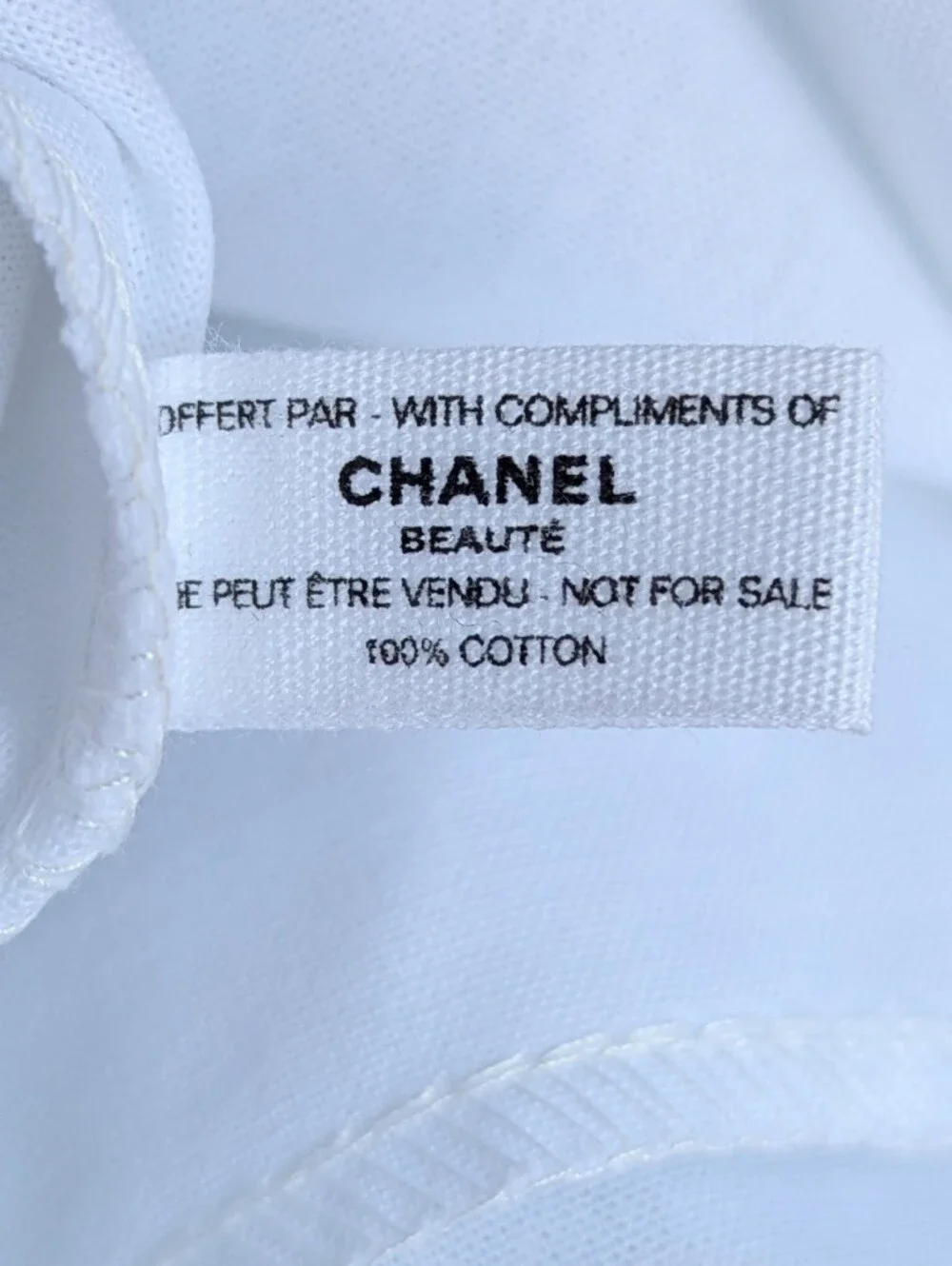 Chanel White Black Small Dust Bag Makeup Bag 12.5